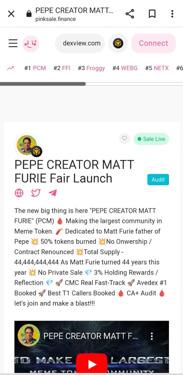 Khalil010786's tweet photo. @pepetokenog No 1 possition on pinksale🚀🚀🚀🚀 https://t.co/yfLmYvoh9q
