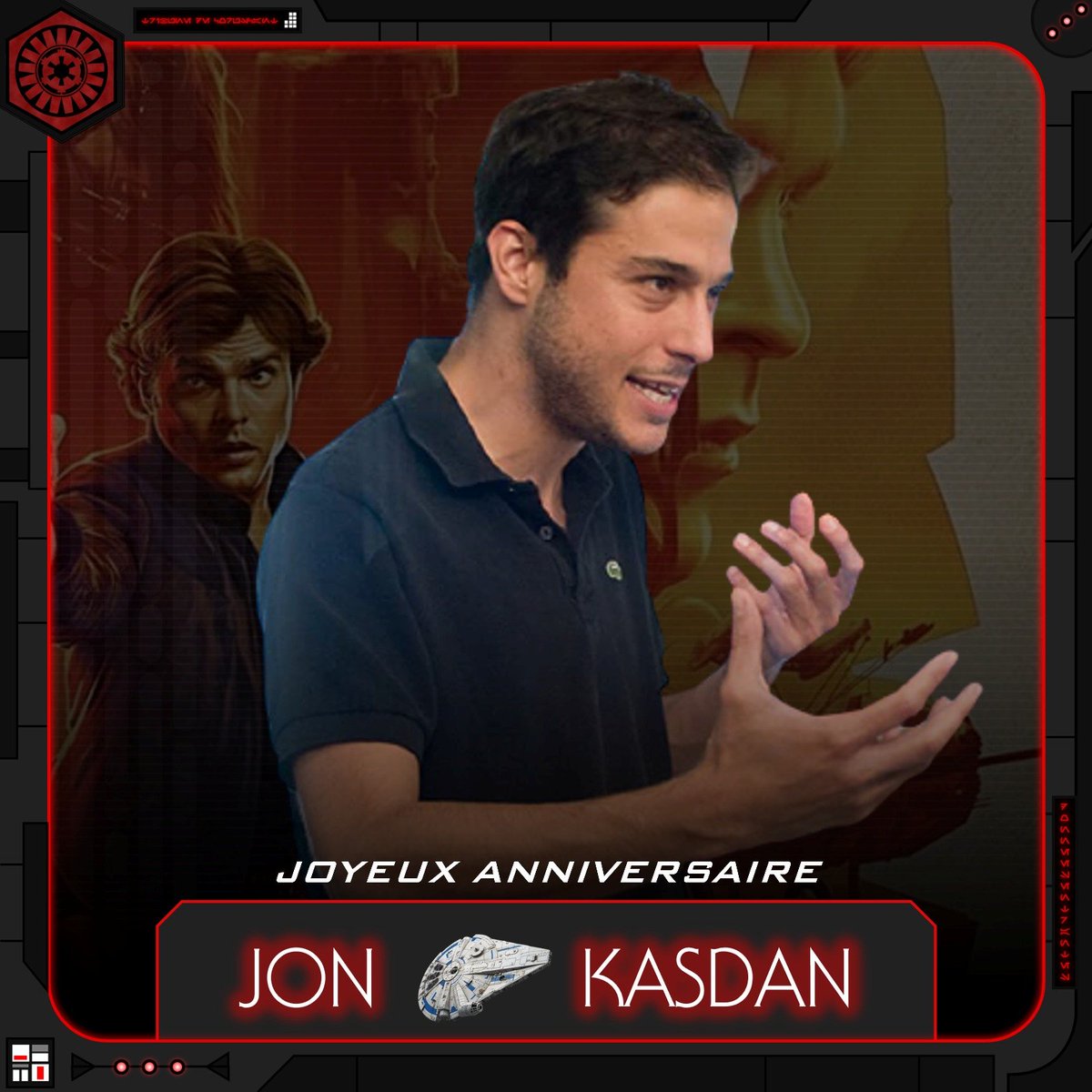 LTCoruscant's tweet photo. 𝐉𝐨𝐲𝐞𝐮𝐱 𝐚𝐧𝐧𝐢𝐯𝐞𝐫𝐬𝐚𝐢𝐫𝐞 𝐉𝐨𝐧 𝐊𝐚𝐬𝐝𝐚𝐧 !
Le scénariste de Solo fête ses 44 ans aujourd'hui. Jon Kasdan est le fils de Lawrence Kasdan, scénariste de L'Empire Contre-Attaque et Le Retour du Jedi.
#LaTribunedeCoruscant #JonKasdan #SoloAStarWarsStory https://t.co/QHrsSOcIJL