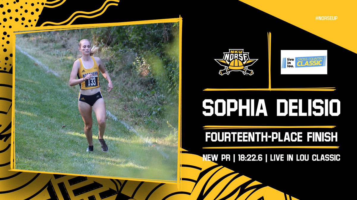 𝗛𝗨𝗚𝗘 𝗥𝗨𝗡 for 𝗦𝗢𝗣𝗛𝗜𝗔 𝗗𝗘𝗟𝗜𝗦𝗜𝗢 😲

The senior drops a new PR of 18:22.6 over 5K to take 𝗙𝗢𝗨𝗥𝗧𝗘𝗘𝗡𝗧𝗛 𝗢𝗩𝗘𝗥𝗔𝗟𝗟 against a field of over 383 student-athletes down in Louisville at the Live in Lou Classic‼️

<a href="/NKUNorse/">Northern Kentucky Athletics</a> | #NorseUp