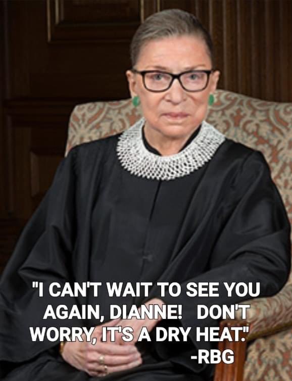 Too soon? #Feinstein #NotoriousRBG #RBG #FeinSwine