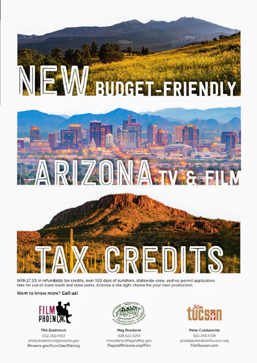 AZFDMC's tweet image. #GoFilmAz
Check out the ad by @filmphoenix, @DiscoverFlg &amp;amp; @FilmTucson featuring the new budget-friendly Arizona TV &amp;amp; film tax!
The ad ran in @LocationGuide's Markers Magazine, and was distributed at @Festival_Cannes.
@azcommerce @AZFilmOffice