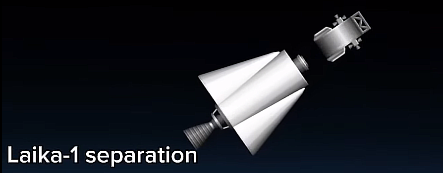JSA_SF's tweet photo. MECO and Laika-1 separation https://t.co/tbHdorejyM