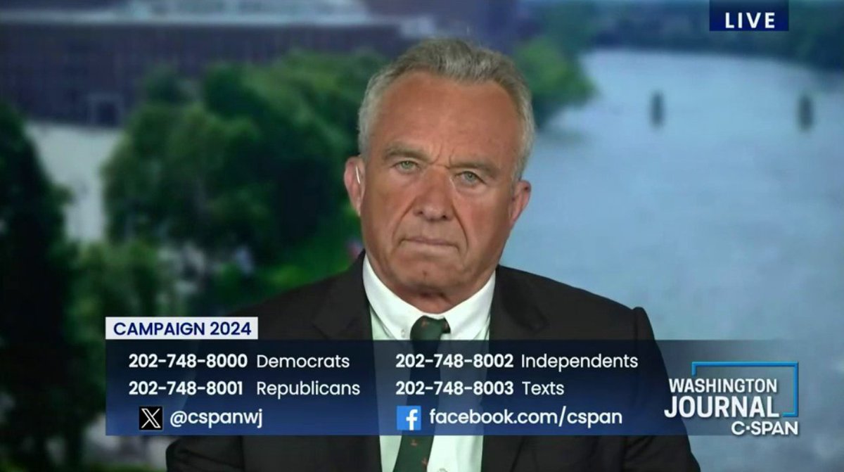 VigilantFox's tweet photo. Here's a summary of everything Kennedy said:

• He rejects the labels of "anti-vaxx" and "conspiracy theorist" and suggests such labels are used by the Democratic party and media to silence him.

• There is evidence to suggest a link between 5G and Glioblastoma, a type of tumor.

• The governmental surveillance of citizens, as revealed by Edward Snowden, is not a conspiracy theory.

• Kennedy clarifies that he has never claimed atrazine causes transgenderism but cites studies showing the impact of atrazine on frogs, turning some male frogs into females and sterilizing others.

• There is a noticeable trend of girls reaching puberty earlier in recent generations. Kennedy suggests we should be examining potential environmental causes, like chemical exposures. He notes the widespread knowledge of endocrine disruptors like BPA in plastics and their potential impacts on human development.

• Kennedy insists his views are grounded in science, of which he has cited peer-reviewed studies to back up his claims.