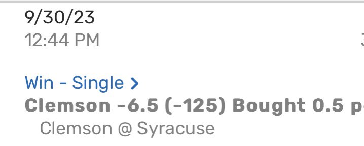 TweetyFades's tweet photo. 10* Clemson -6.5✅
5* Colorado +22✅
3* Florida +1.5❌

I know you guys want more right? https://t.co/53vT0BcAF1
