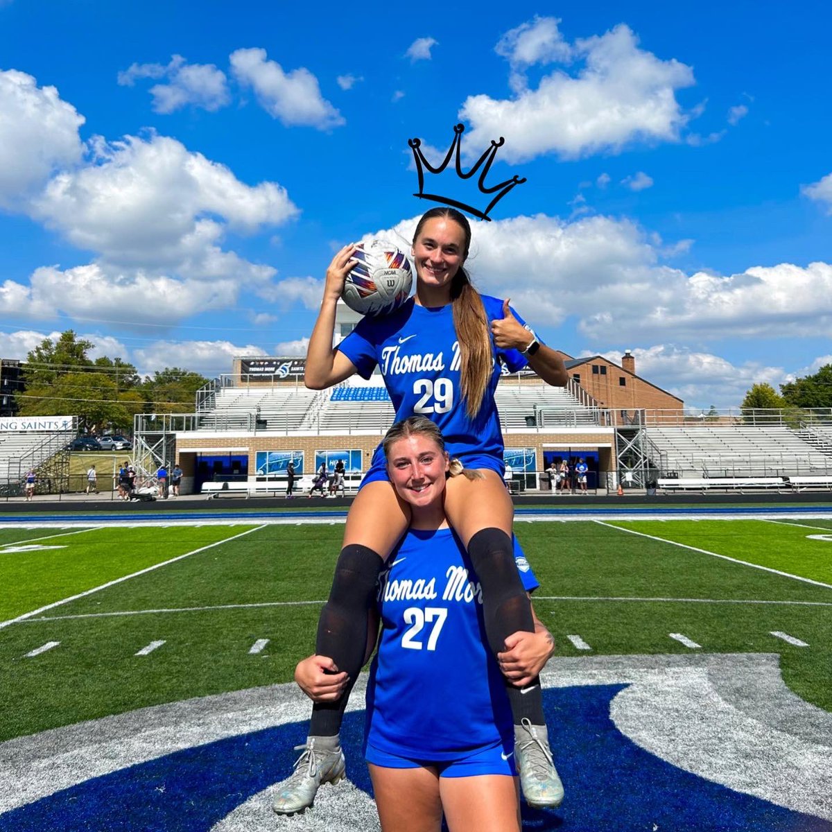 TMU_WSoccer's tweet photo. 1st #hattrick of the 2023 season from @sydneyrhodes29 🍽️🔑 
#LetsGoSaints #TMUWS #MakeItMore https://t.co/H230n1UTJE