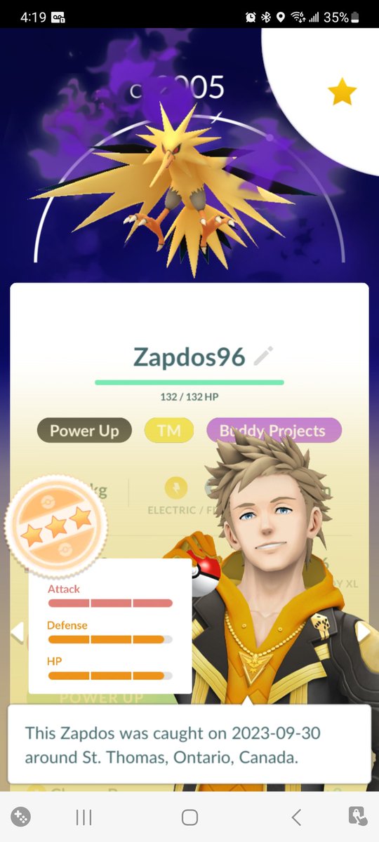 SMichelle_ee's tweet image. I've been slacking on the shadow raids so today decided to do my first shadow Zapdos and it turned out pretty freakin good. Now the question is too purify or not to purify lol 
#PokemonGOApp #pokemongo #shadowraid #pogo #shadowpokemon