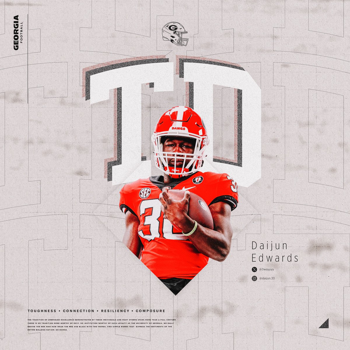 GeorgiaFootball's tweet photo. .@3wayyyy in for 6⃣

#GoDawgs https://t.co/Dy6sefkqvN