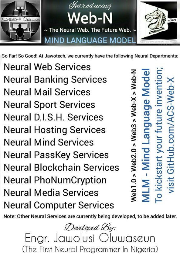 jawolusy's tweet photo. @Roodie77 @bosuntijani I guess you were talking about something like this... #ACSGPT

Summarily, #DataScience, #MachineLearning, #NeuralNetworks, Multilingual #BigData, #TextBOT, &amp; #ArtificialIntelligence is so easy with the Nigerian-made ACS-Web-X Programming Language &amp; ACSGPT Neural Language Model. https://t.co/ihtcHJvrvD