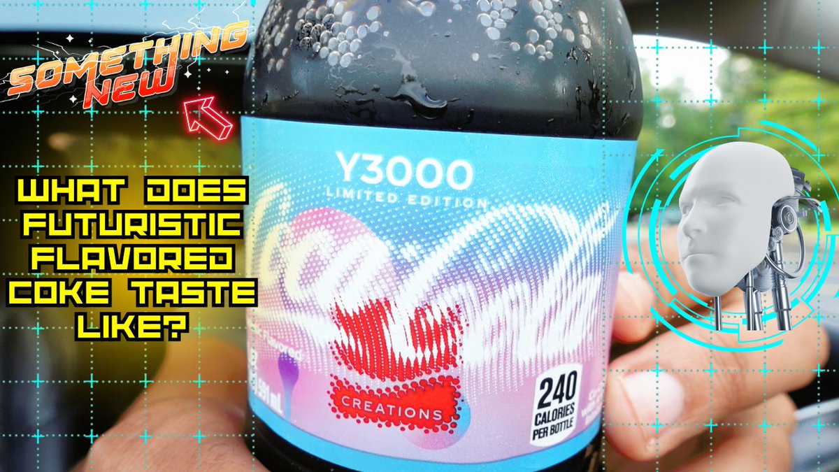 BigBen_New's tweet photo. What does the futuristic @CocaCola Y3000 taste like? Check out the Youtube Review live now - https://t.co/tcAEY4eo9r #somethingnew #coke #cocacola #pepsi #y3000 #newdrink #soda #drinking #review #newitem #newfood #tastetest #delicious #foodie https://t.co/pxP8Z4aeCl