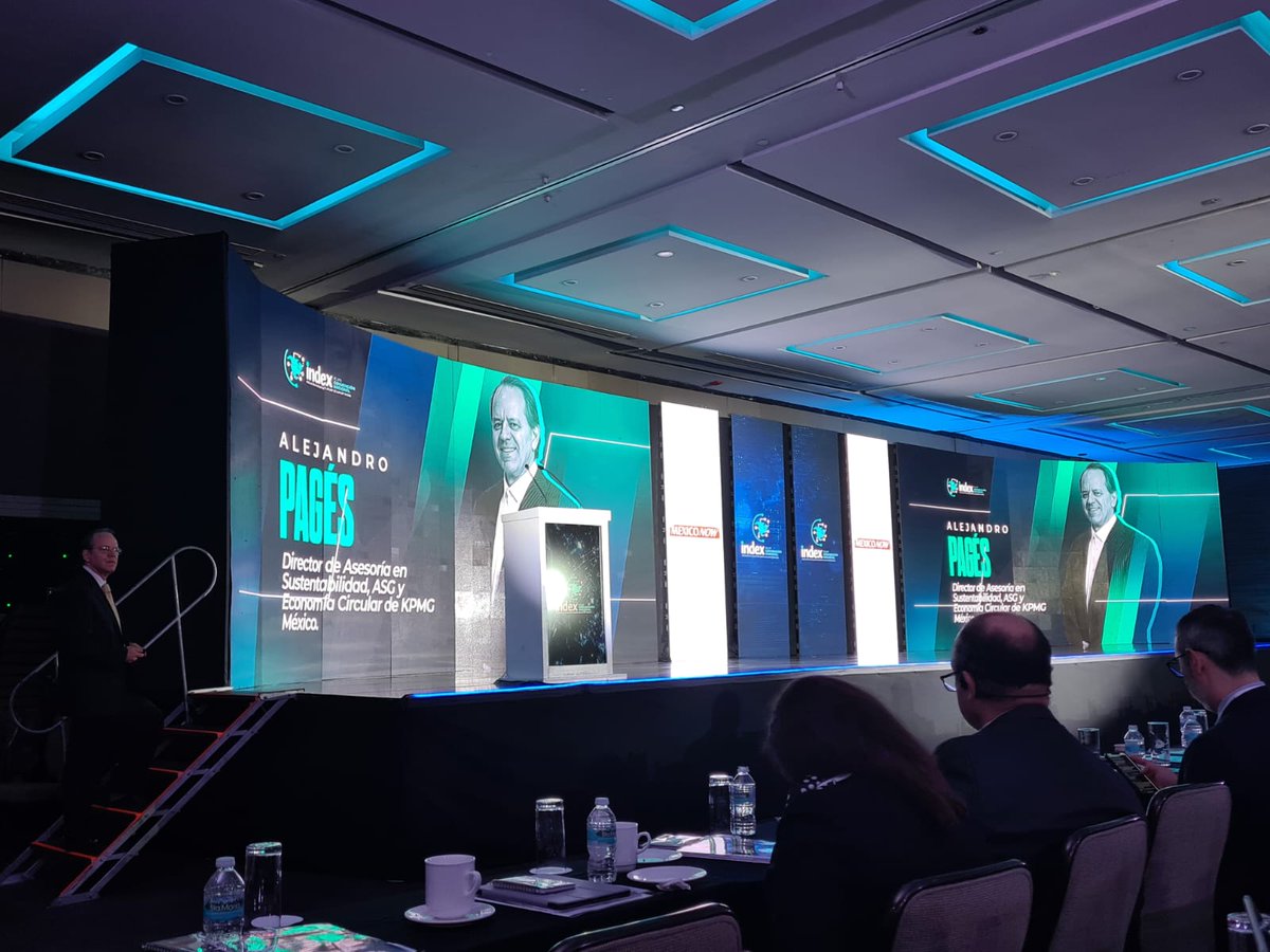 APagesT's tweet photo. Convención anual de #Index industria #manufacturera de exportación sobre sus retos #ASG y modelos de negocio de #economíacircular. 18.8% del valor agregado del PIB, #GEI del 25% del total. @KPMG #asesoria #sostenibilidad #ESG y #cambioclimático https://t.co/OTubQttVXu