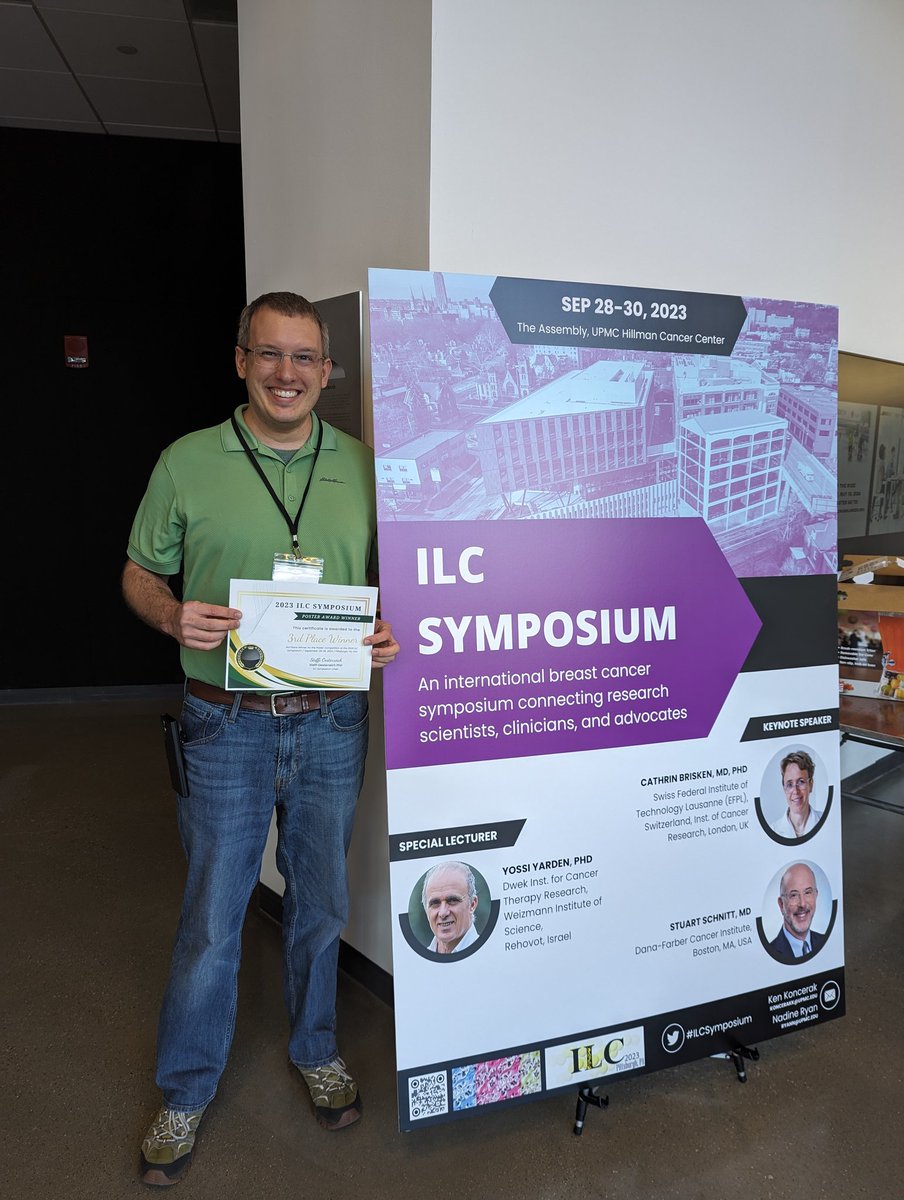 #ILCSymposium So pleased that Dr. Joe Sottnik won a 'best poster' award for his work!