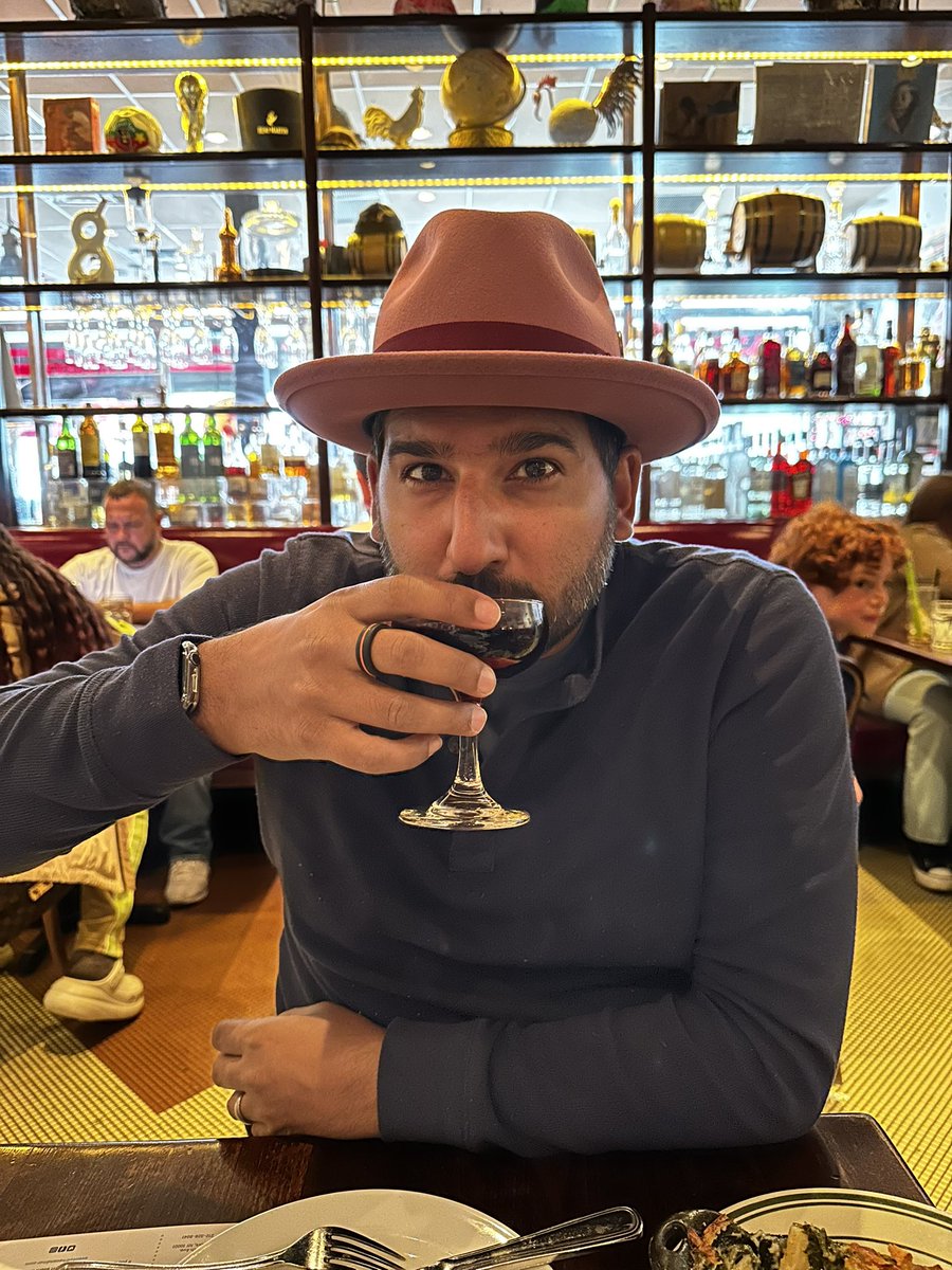SumSumInc's tweet photo. Hey @MarcusCooks we had a day dedicated to you today. First fresh new Hat from @FKHATCLUB on your advice and then lunch at @RoosterHarlem. Whole day is amazing! Thank you! https://t.co/saMOYPW0AW