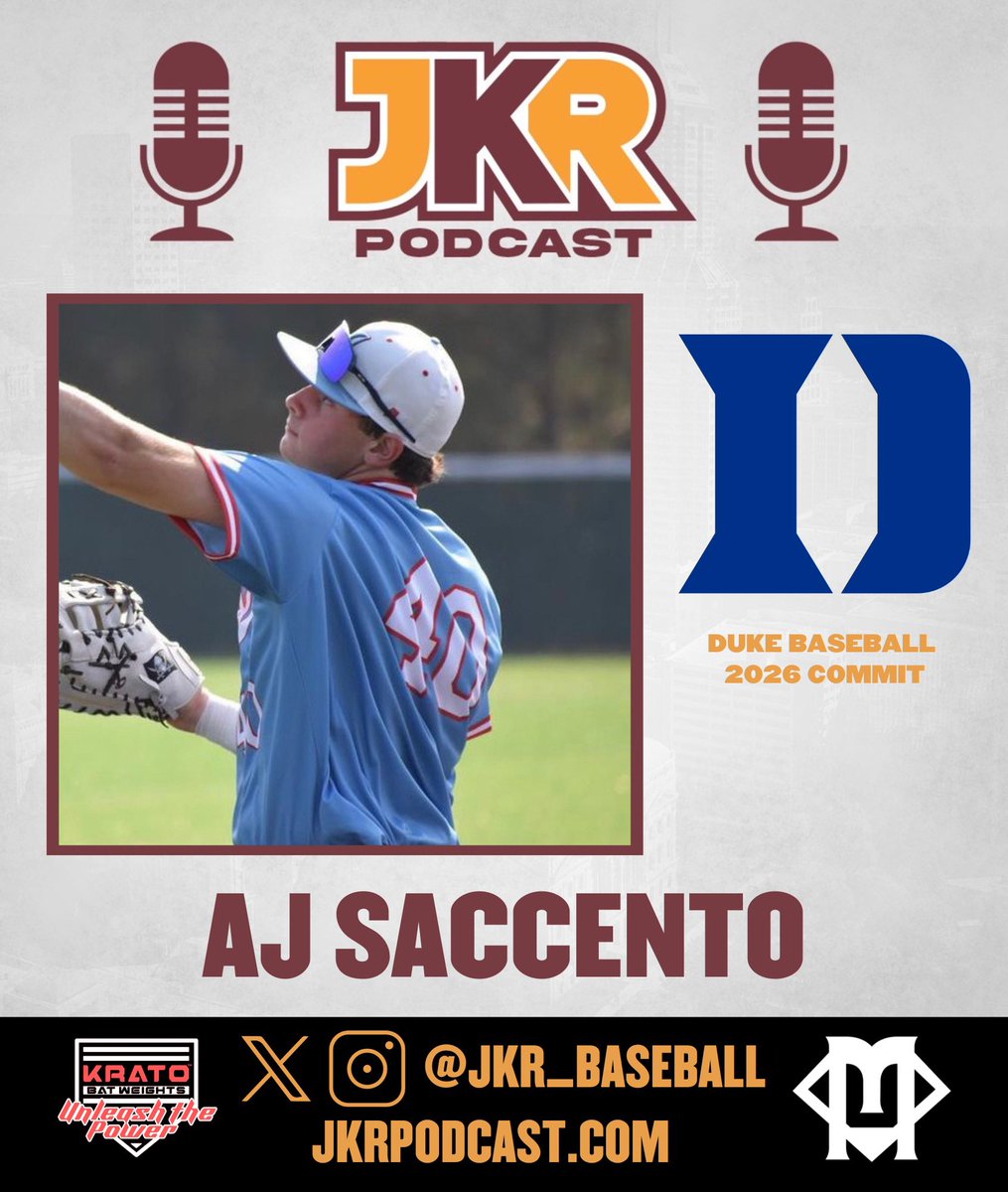‼️ AVAILABLE NOW ‼️

⚾️Episode #351⚾️

🔴 AJ Saccento <a href="/AjSaccento/">AJ Saccento</a> 
🟠 2026 Duke Commit 
🔴 Discuss his relationships with future Duke teammates, pitching repertoire, expectations for 2024 Spring, and much more!

🎧 Apple Podcast &amp; Spotify