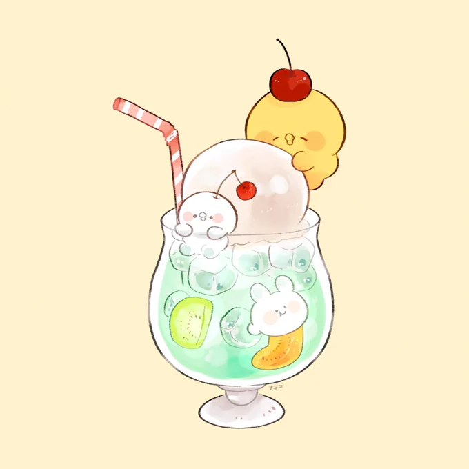 くりーむそーだ  #きみピヨ
