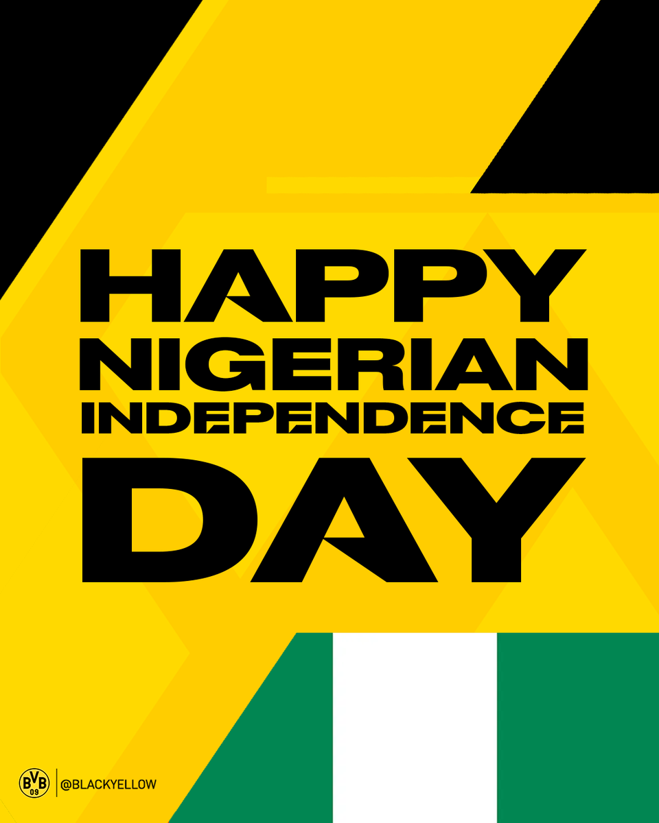 BlackYellow's tweet photo. Happy Independence Day to our Nigerian brothers and sisters! 🇳🇬💛 https://t.co/icMW6Zstua