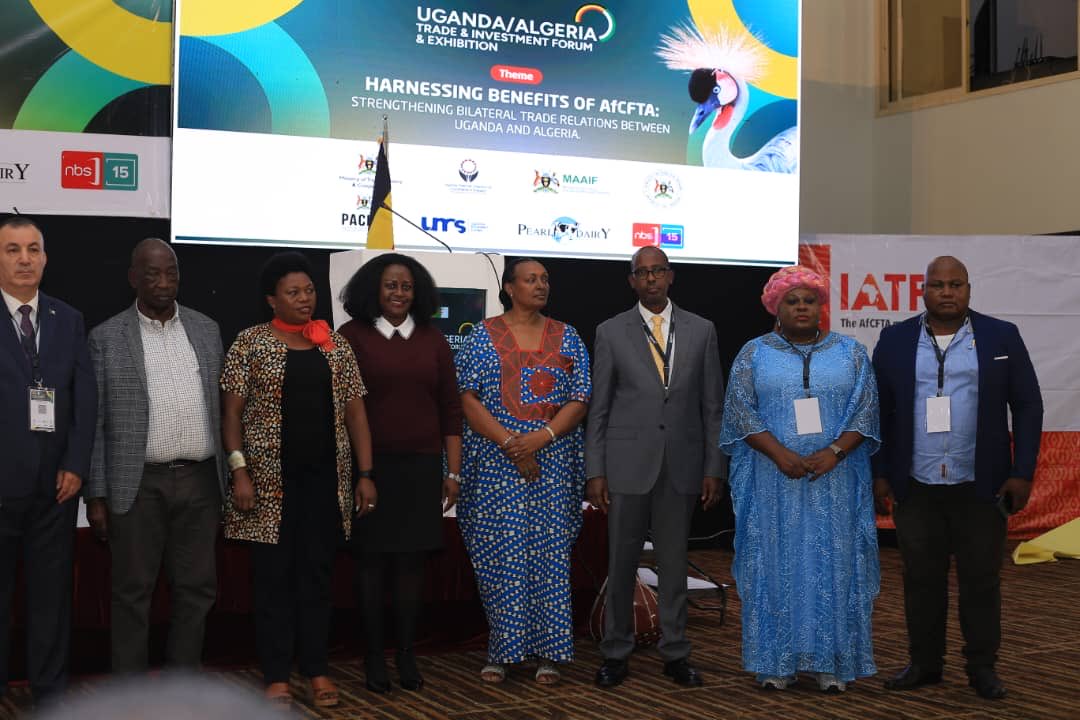 FMwebesa1's tweet photo. The expo which wraps up on Sunday is on the theme "Harnessing Benefits of the Afcfta, strengthening, bilateral trade relations between Uganda & Algeria". I thank the organisers @AnitahAmong @AlgeriaAlumniUG @freezonesug @newvisionwire @DailyMonitor @Parliament_Ug @Odrek_Rwabwogo https://t.co/9jpio4aUzu