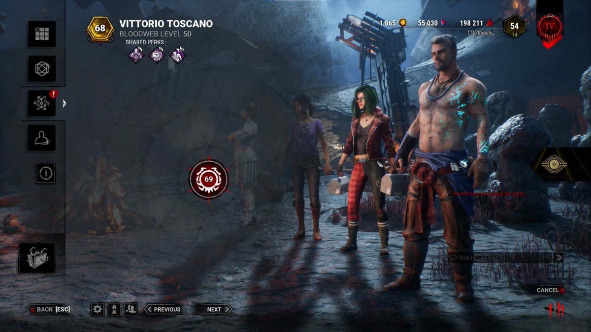 Raoule_'s tweet image. What's this? Vitorio shirtless at P69.... can I get a nice? Featuring @giinagii @Jaq_Attaq_ @novakosma #DeadbyDaylight #ShirtMySurvivor #DrunkByDaylight
