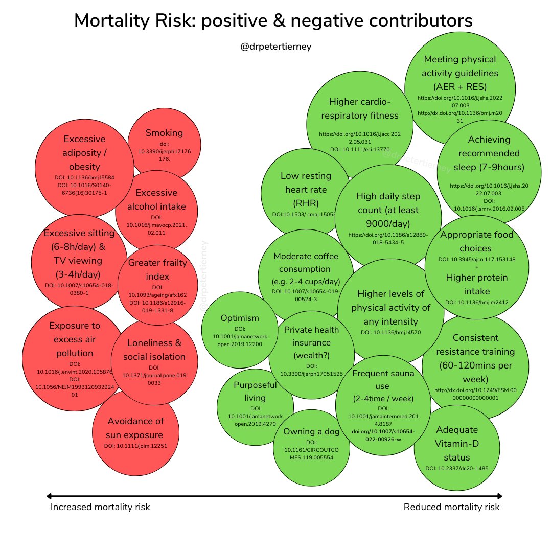 Mortality Risk: positive & negative contributors