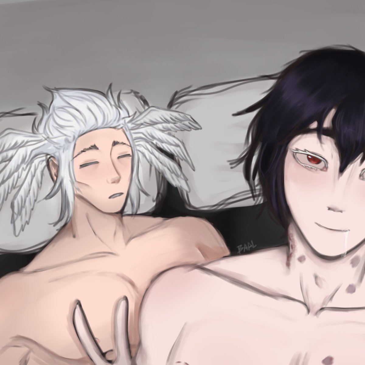 skeremouche's tweet photo. hola lo medite y lo vine a subir entero pq hace falta lucibeel en este lugar kwkdjk chupao #shuumatsunovalkyrie #sketch https://t.co/BZir7SYT7y