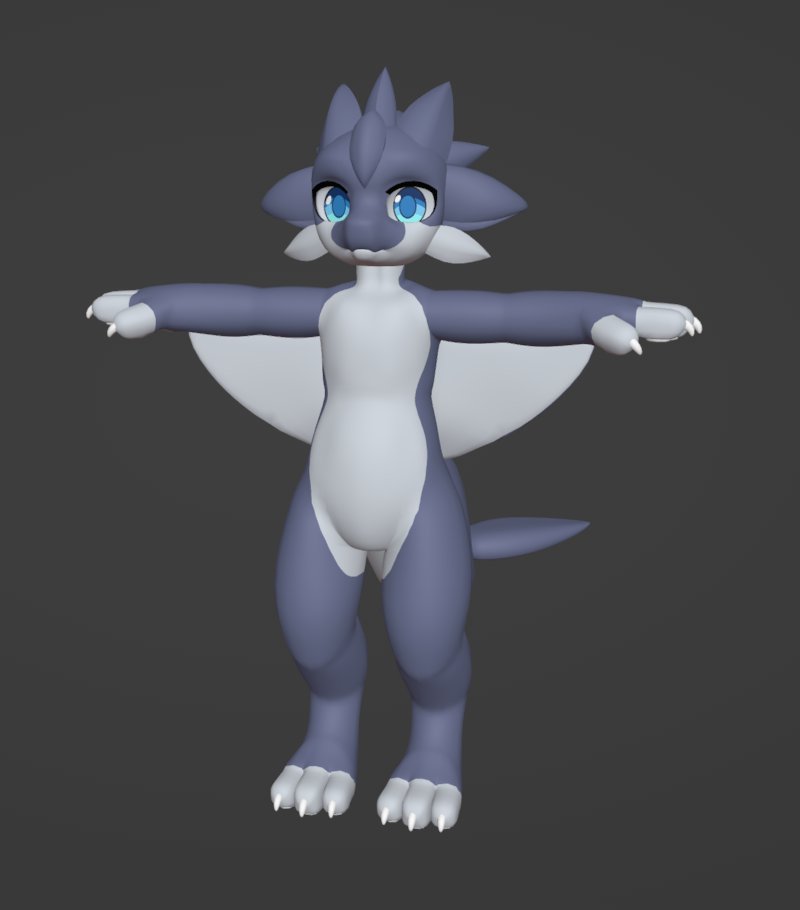 2333Isaac's tweet image. Model Commissions WIP #vrchatfurry #furryart #blender #VRChat