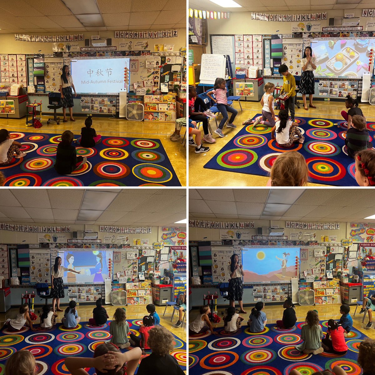 In partnership with families, I love sharing with my students about other cultures during our Spanish class. Thanks to Ms. Yi Cao for teaching us about the Mid Autumn Festival from China. <a href="/OakPark97/">Oak Park District 97</a> <a href="/UpAtLincolnOP/">Lincoln Elementary D97</a> <a href="/NBPTS/">National Board</a> @NBRCIllinois #MyD97 #celebratingallcultures