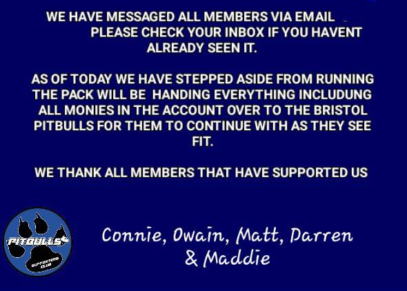 pitbullsthepack's tweet photo. Important Notice! https://t.co/19kjueCuic