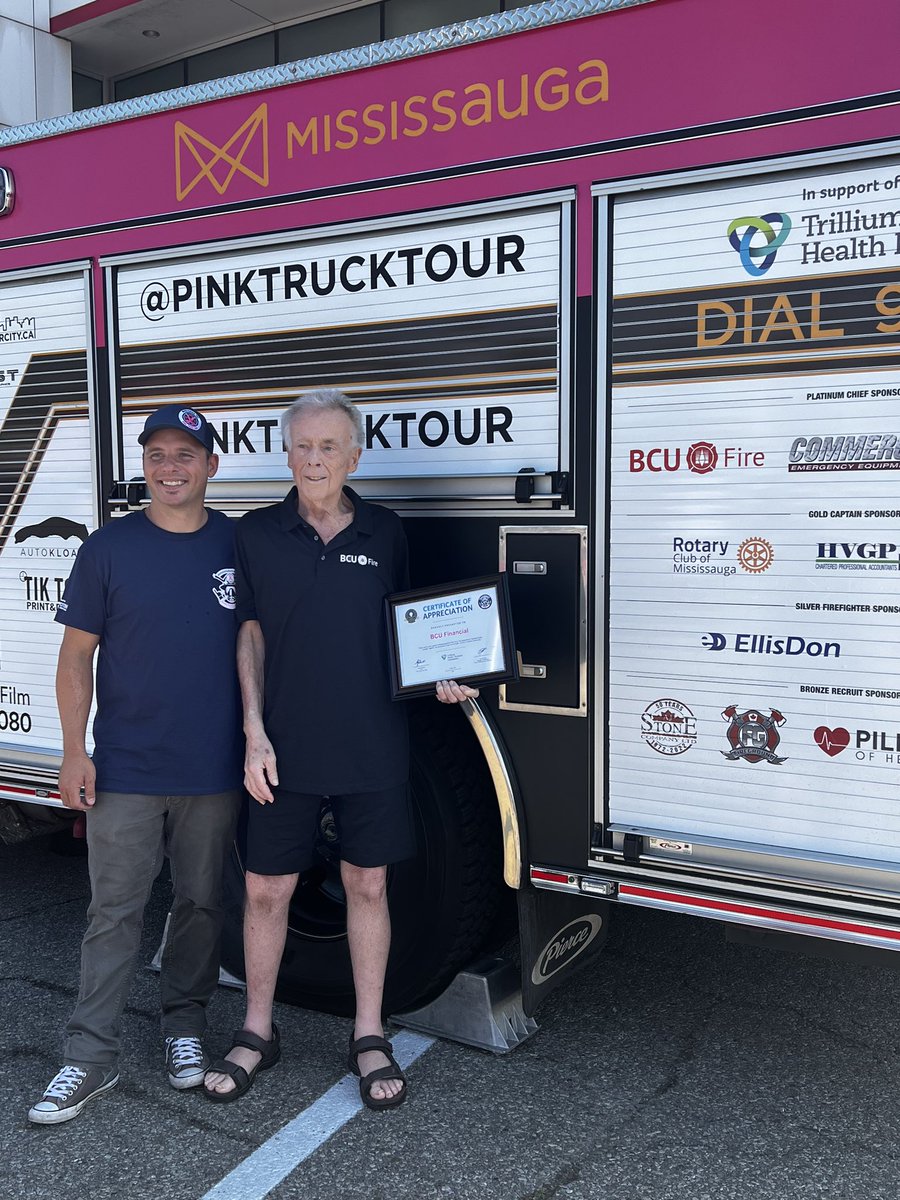 Proud to be a Platinum sponsor of the <a href="/IAFF1212/">Mississauga FF L1212</a> <a href="/MississaugaFES/">Mississauga Fire</a> Pink Truck Tour in support of <a href="/THP_hospital/">Trillium Health Partners</a> oncology unit. The truck will visit both our Mississauga branches in October. Check in on our website and our social media feeds for more details.