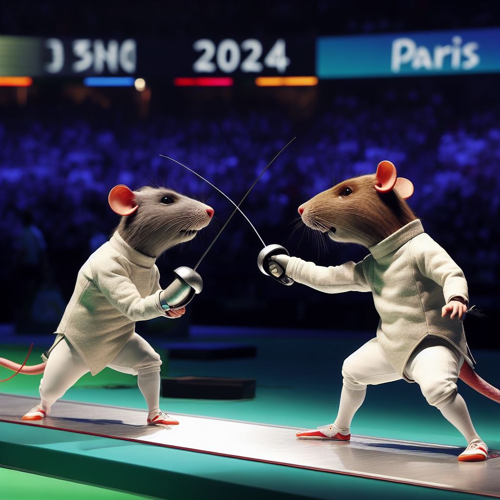 On me dit dans l'oreillette que l'équipe des rats de paris s'entraine pour les JO de Paris 2024.... 

#IA #DALLE3