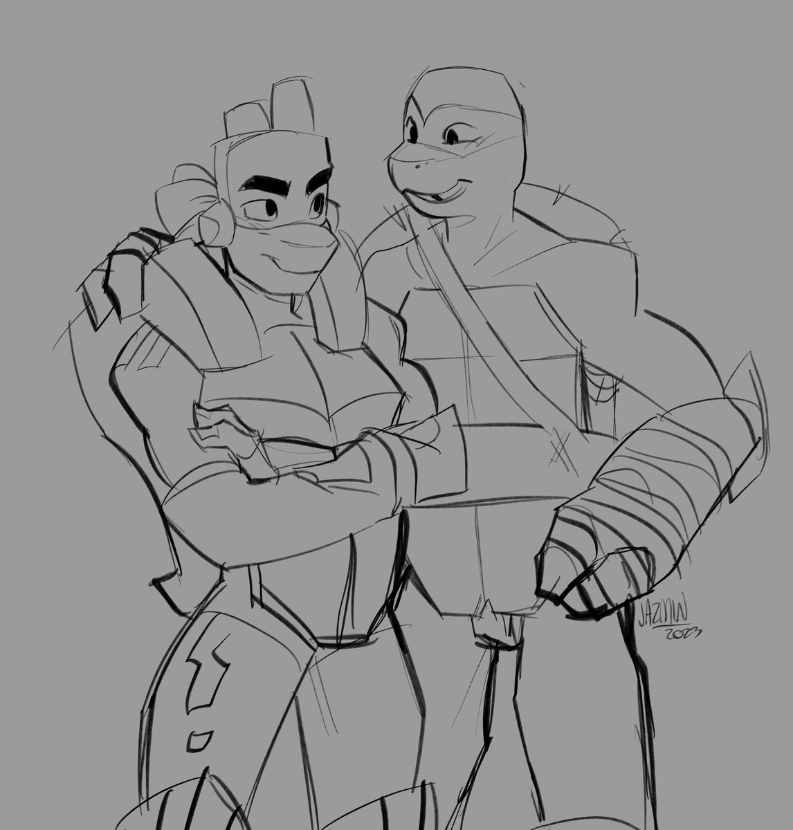 Just found out this goofer is as tall as Raph in rise so is three inches taller than rise Donnie o(-(