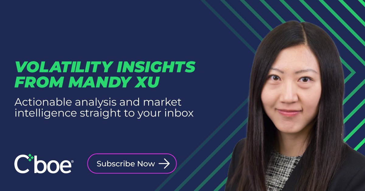 Cboe's tweet photo. Curious about $VIX #options trading trends? Want to learn what's going on with 0DTE $SPX options #trading?
Subscribe to Mandy Xu's Derivatives Market Intelligence emails! Get derivatives analysis straight to your inbox.
β‘οΈ https://t.co/Rh0cKt4xet https://t.co/OENxhN9Pe4