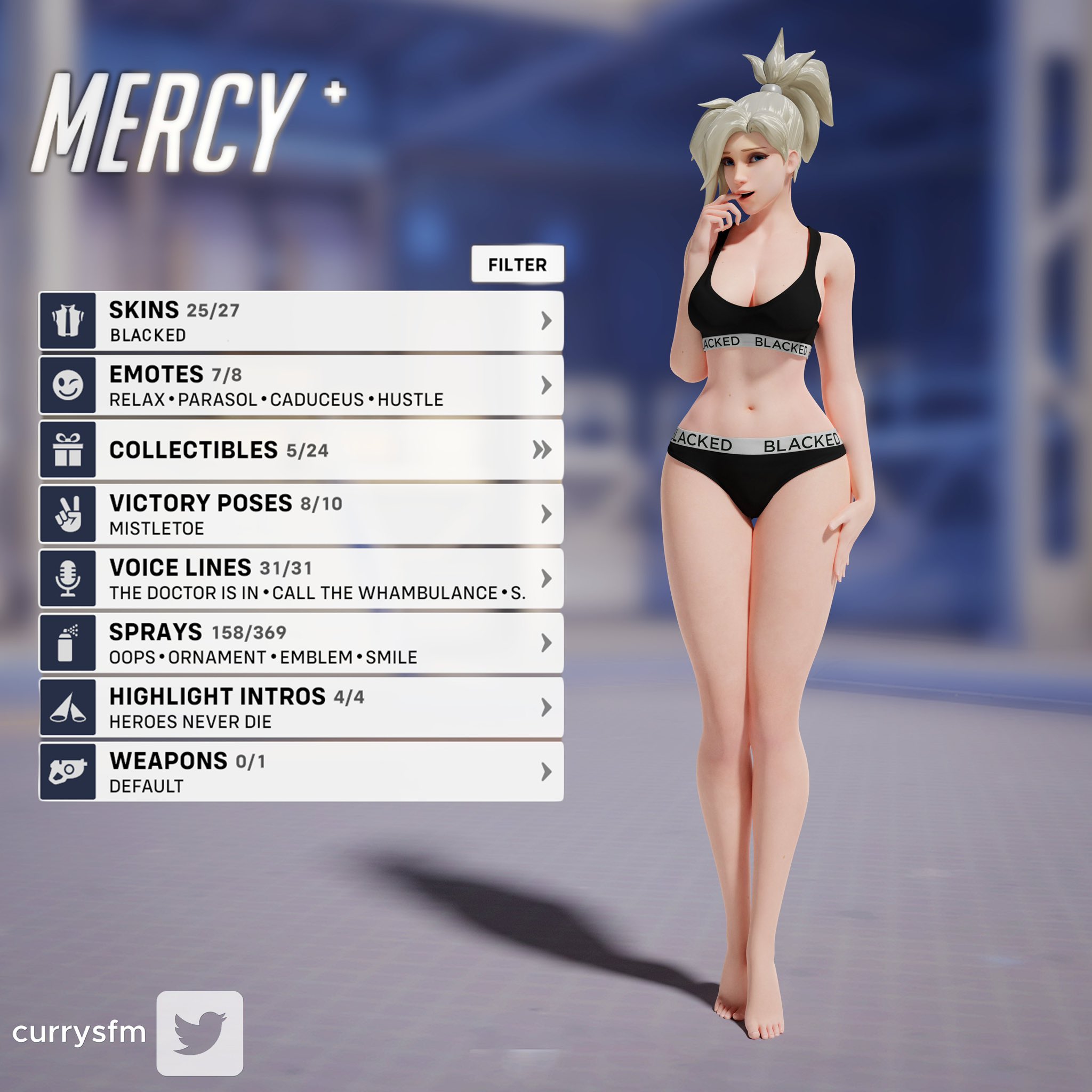 𝕼𝖚𝖊𝖊𝖓 𝕸𝖊𝖗𝖈𝖞 on X: *A new mercy skin has just been released!*  Based off of the recent rise in popularity of the blacked branding! Who's  going to buy?~ 🤭♠️ t.coUFs24388cF  X