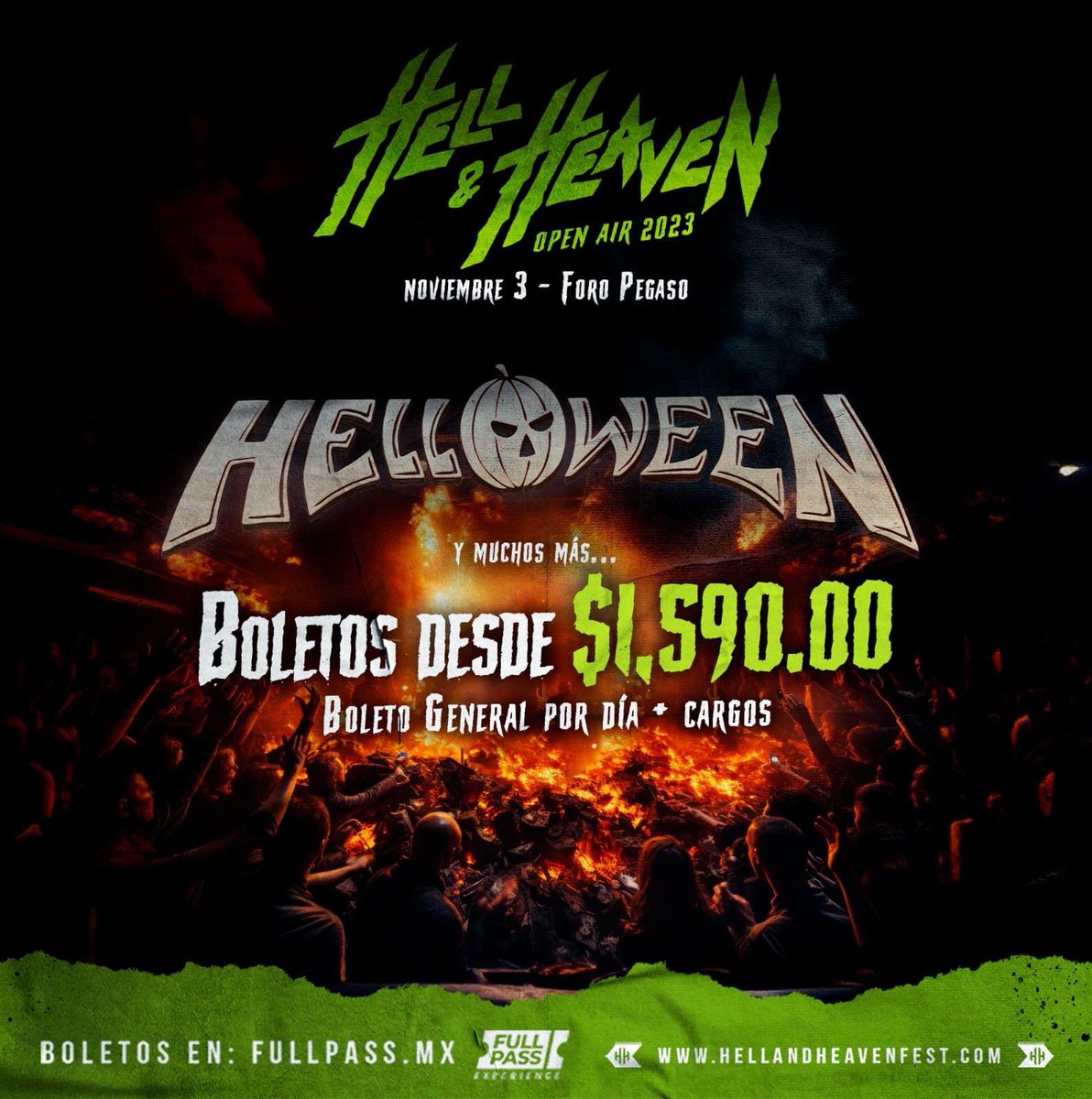 Hell &amp; Heaven 2023 
Boletos zona general desde $1,590 + cargos
.
.
.
.
.
.
.
.
.
.
.
.
.
<a href="/hhopenair/">Hell And Heaven Open Air</a> 
<a href="/metaltopmx/">Metaltopmx</a> 
#metaltopmx