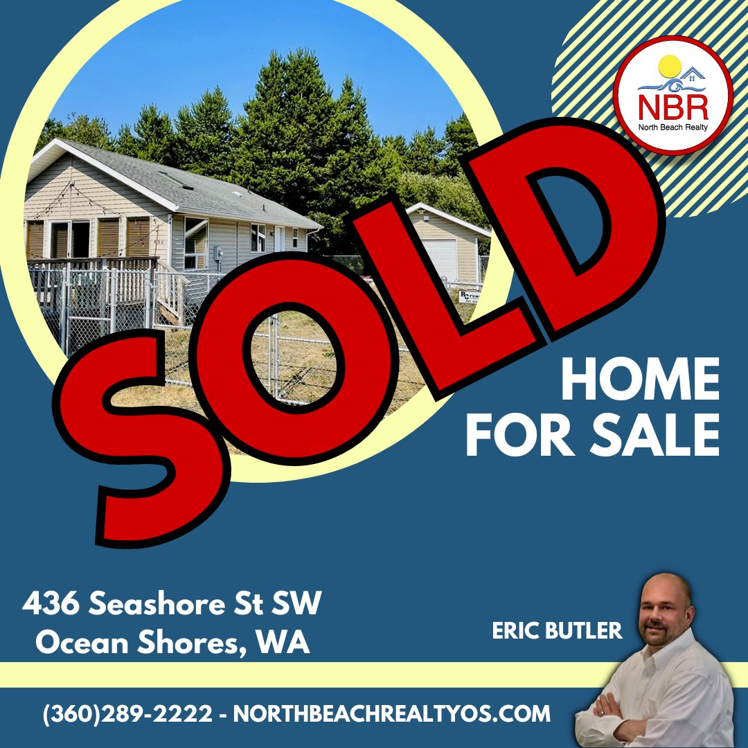 #Congratulations to my clients! This #PropertyForSale is now officially #SOLD! 
I am extremely #thankful my clients trusted me with selling this property! 

#NBROS #PNW #SellingPNW #SellingTheShores #NorthBeachRealtyOs #OceanShoresWa #GraysHarbor #beachtown #vacationhome
