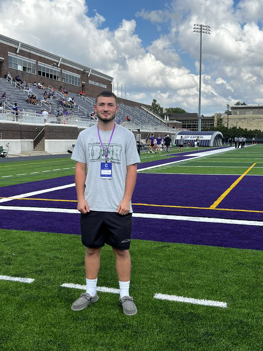 Had a great game day visit at capital university⬜️🟪.@CapitalU_FB @CoachBenBurns