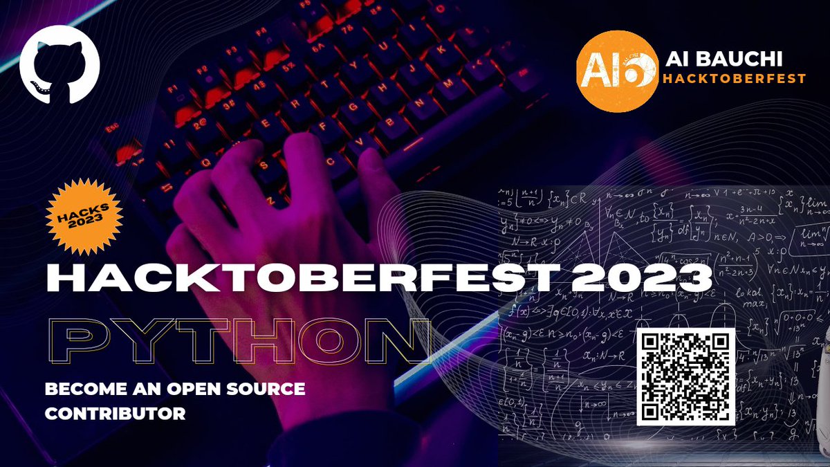 AIBauchi's tweet photo. 🎉 Join Hacktoberfest 2023 🎉

🌟 What is Hacktoberfest¤?
Hacktoberfest is an annual celebration of open source software! It's a month-long event where you can contribute to open source projects and earn exciting rewards. https://t.co/umLhDRZmUz