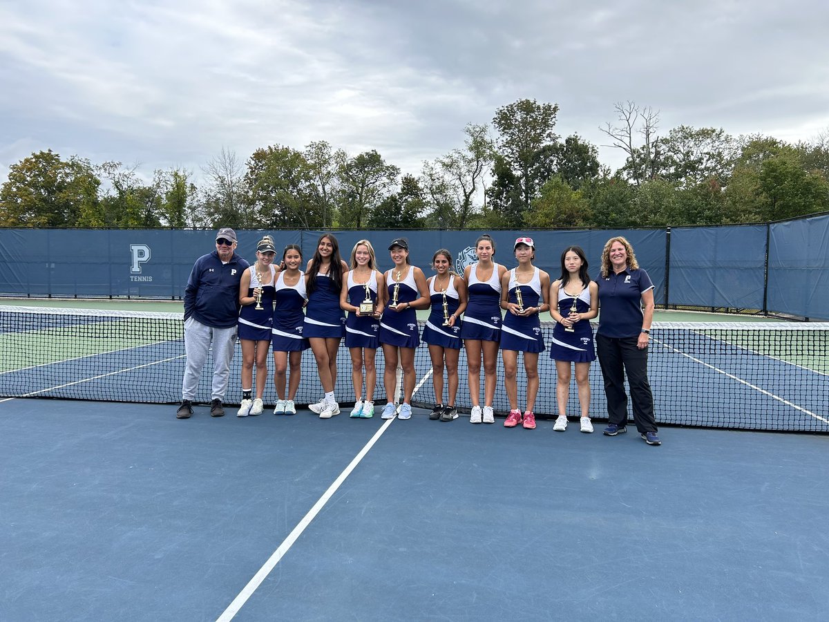 Girls tennis won its 5th consecutive Somerset County tennis title, winning 4 of 5 courts!