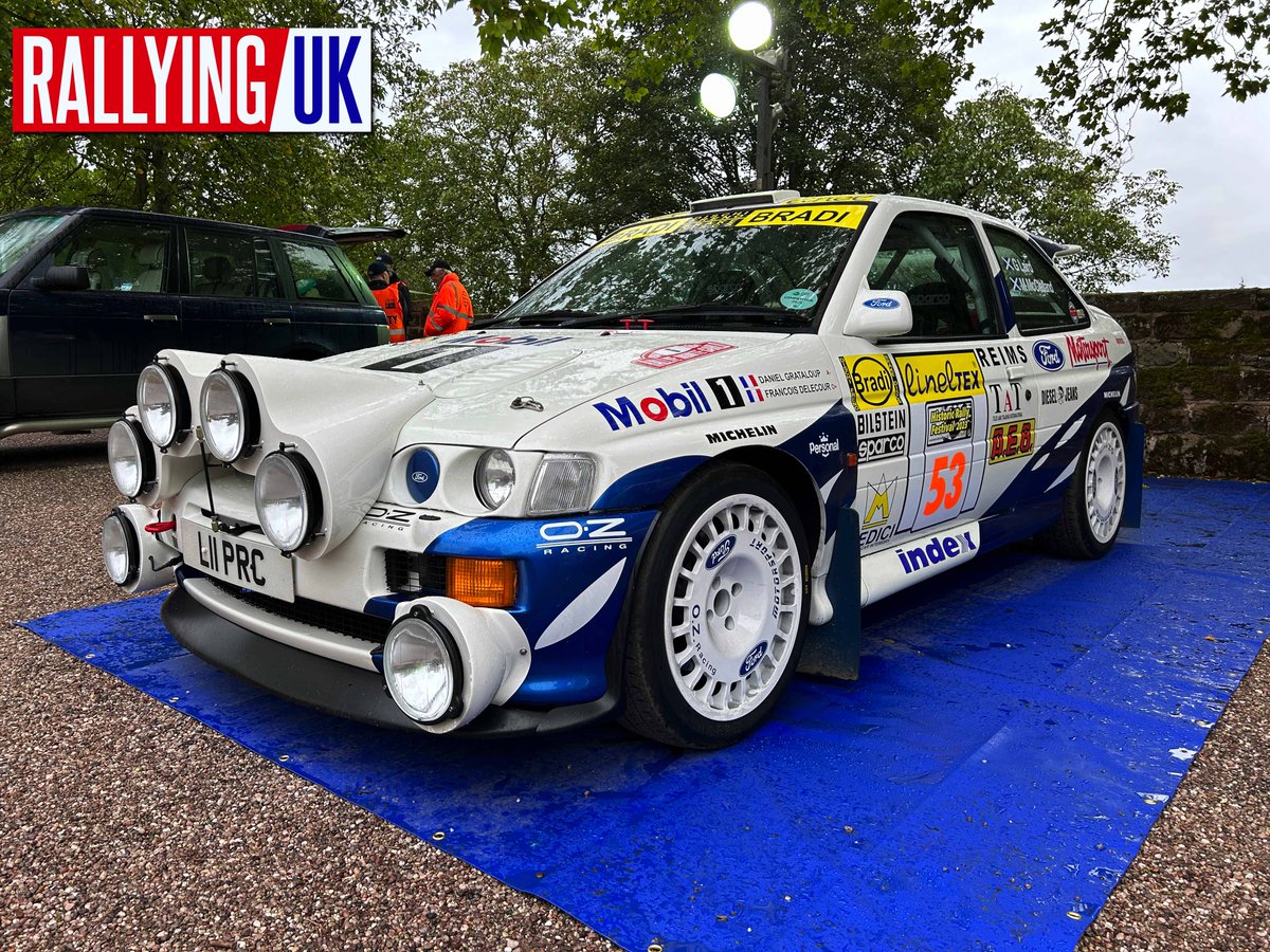 RallyingUK's tweet photo. HISTORIC RALLY FESTIVAL: Ford Escort RS Cosworth [Chassis: #L11PRC] on Historic Rally Festival. 

Ex-Vatanen, Solberg, Kytölehto, Liatti and Delecour, Ford WRT recce car, now owned by Mark McClelland.

🇬🇧 @HistRallyFest | @Weston_Park | @MSportLtd | #HistoricRallyFestival https://t.co/ia7B0cDjAw