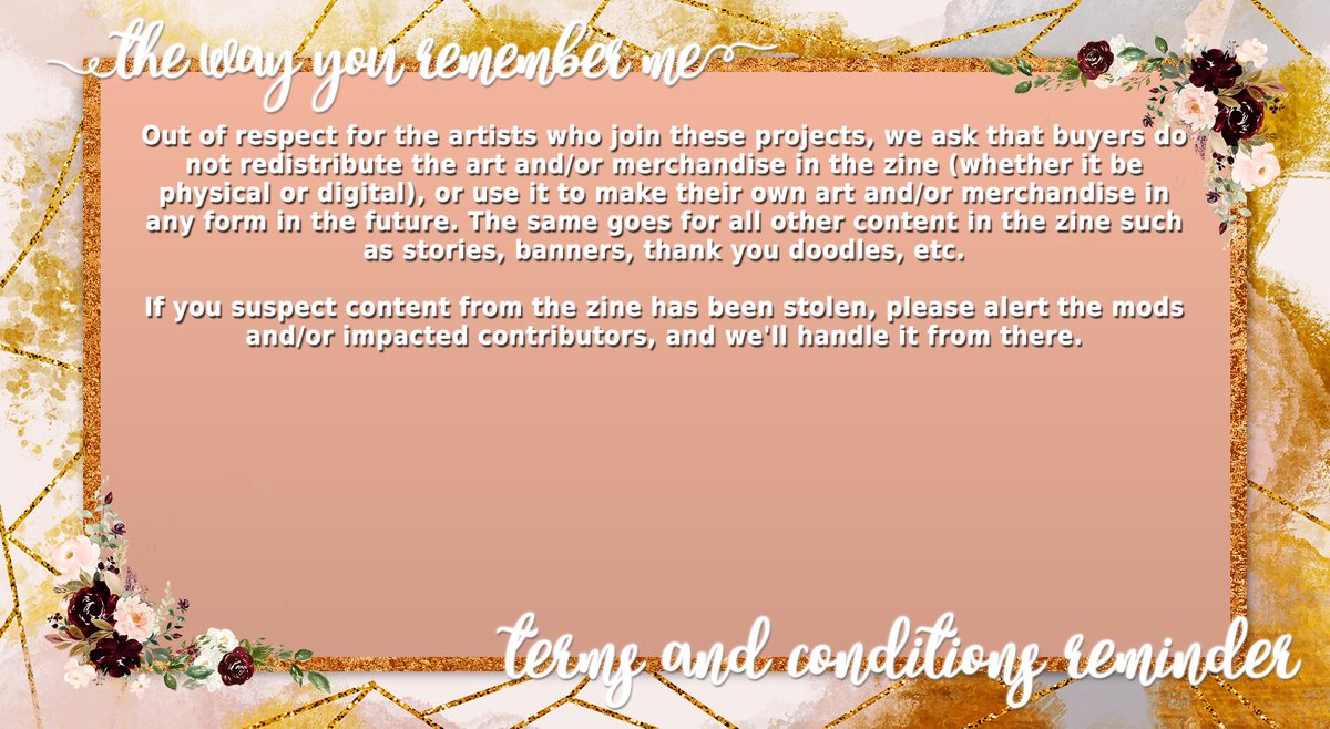 Hello everyone! Due to recent events, we wanted to take a moment to remind everyone of RokuNami Zine's terms and conditions and reiterate that zine bundles are for personal use only:
