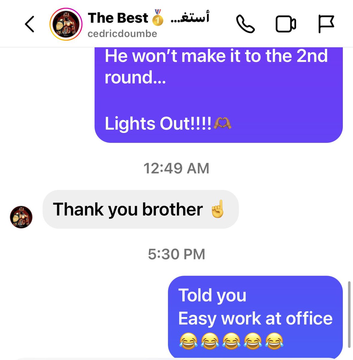 🥊🥊🥊 bro 
Comme on s’est dit :
Easy Job at office👍🏽