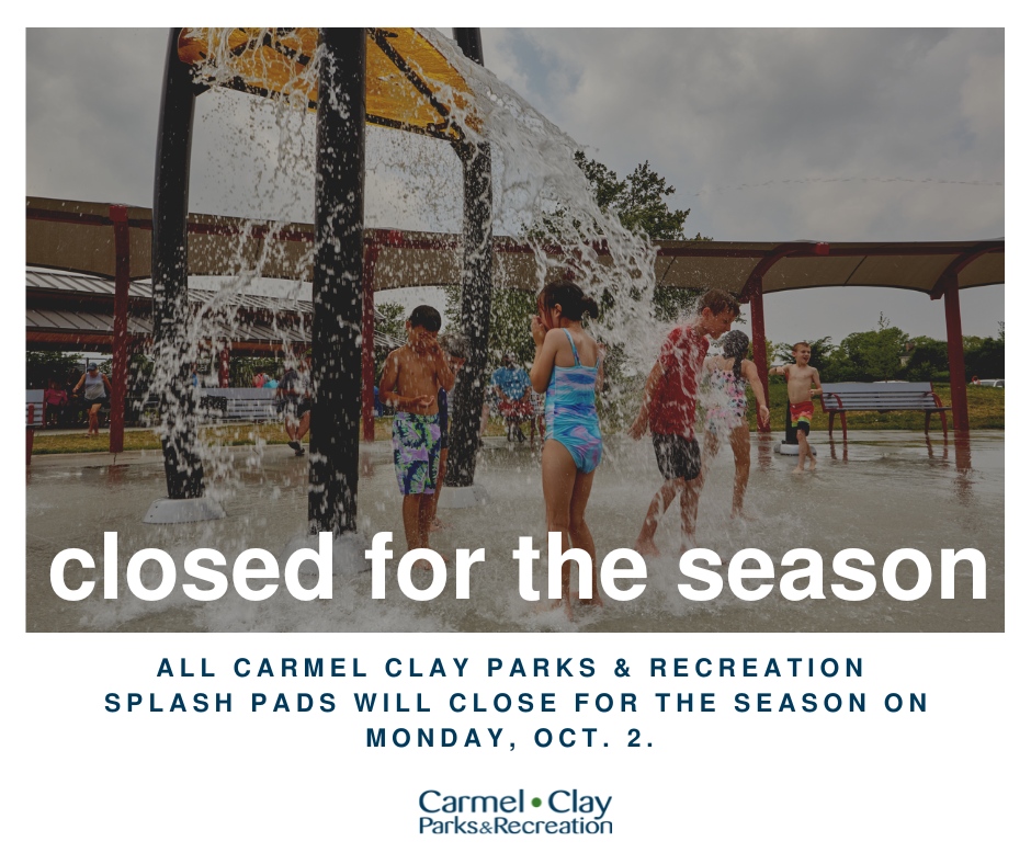 With fall in the air, we will be closing our splash pads for the season on Oct. 2. Time to enjoy a new season in the parks 🍂🍁