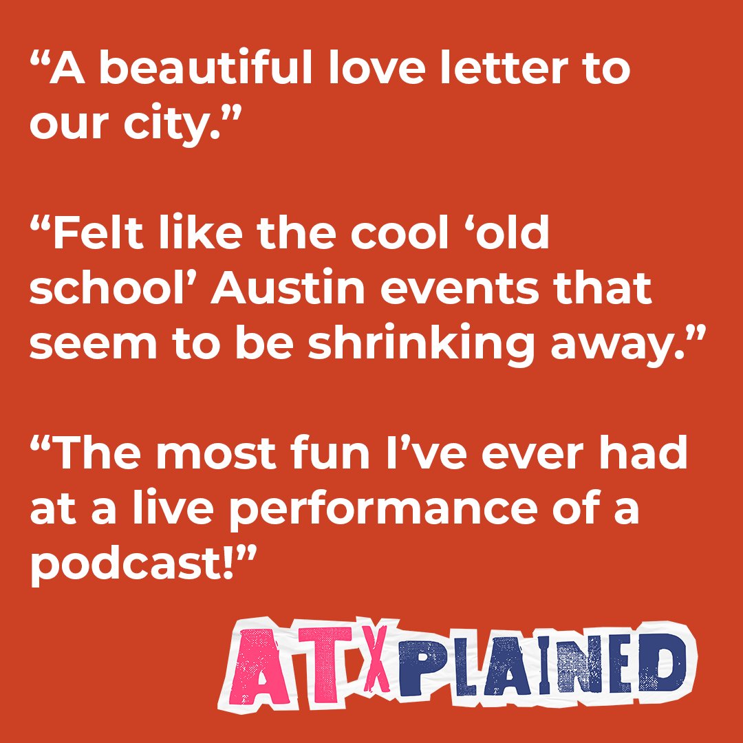 mattlargey's tweet photo. In just 11 days, @KUT's #ATXplainedLive is coming back to the @ParamountAustin!
A night of brand-new stories, based on your questions, told live on stage with sound, visuals and some surprises.
Join us for a night I guarantee you won't forget.
TICKETS: https://t.co/2RsKn8CMmq https://t.co/fglZDJCXyF