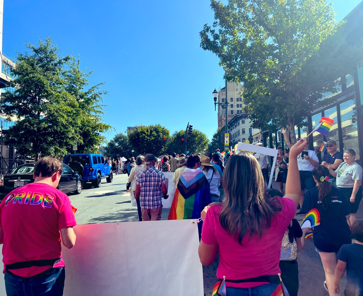 TiNaDeTre's tweet photo. Another successful Pride Parade event out of the Carolinas!! This time in beautiful Asheville, NC. Great weather, awesome vibes and I got to hang out with the awesome Asheville A-Team!! Thanks for having me!! @FrankKoutris @MrDennisJones @ChappyCLT @MrMagentaSMRA #KAPOWEEENATION https://t.co/6pqqq1OaCf