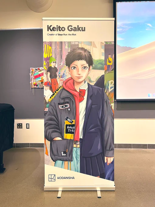 オハイオ州立大学の学生の方々と、『ボーイズ・ラン・ザ・ライオット』の学慶人先生の交流会。ボイランはアメリカでかなり人気を博しており、質問に来る学生さんもどこか緊張気味でした。これから学先生と一緒にトークイベントに登壇してきます。 