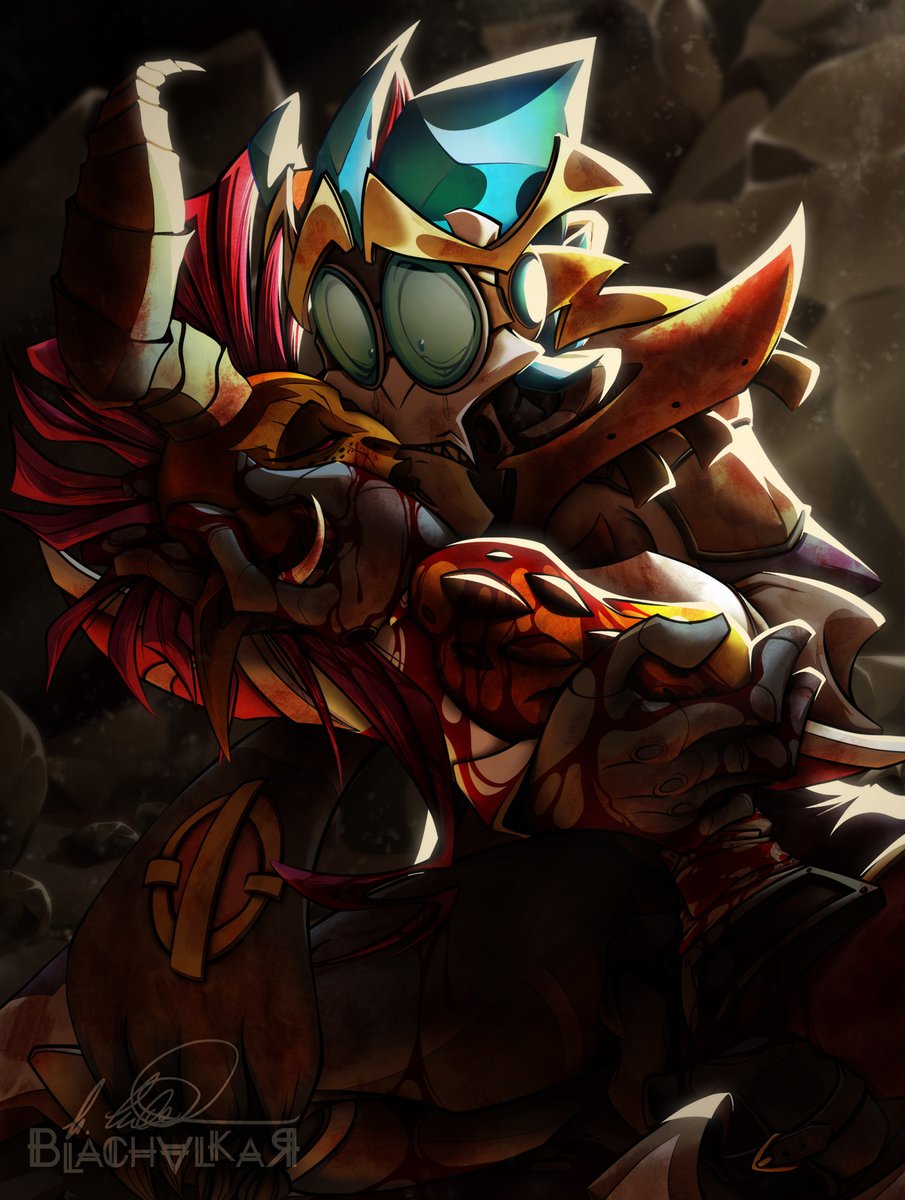 blachalkar's tweet photo. Intense RP moment of raw emotion ❤️
Who'd have thought Rahibe had to stare death in the face till her lips form a simple "I love you"...

#wildstar #wsrp #rahibesoulgrave #zerohalcyon #digitalart #artist #artistsontwitter #draken #mechari https://t.co/4wXnoumeKo