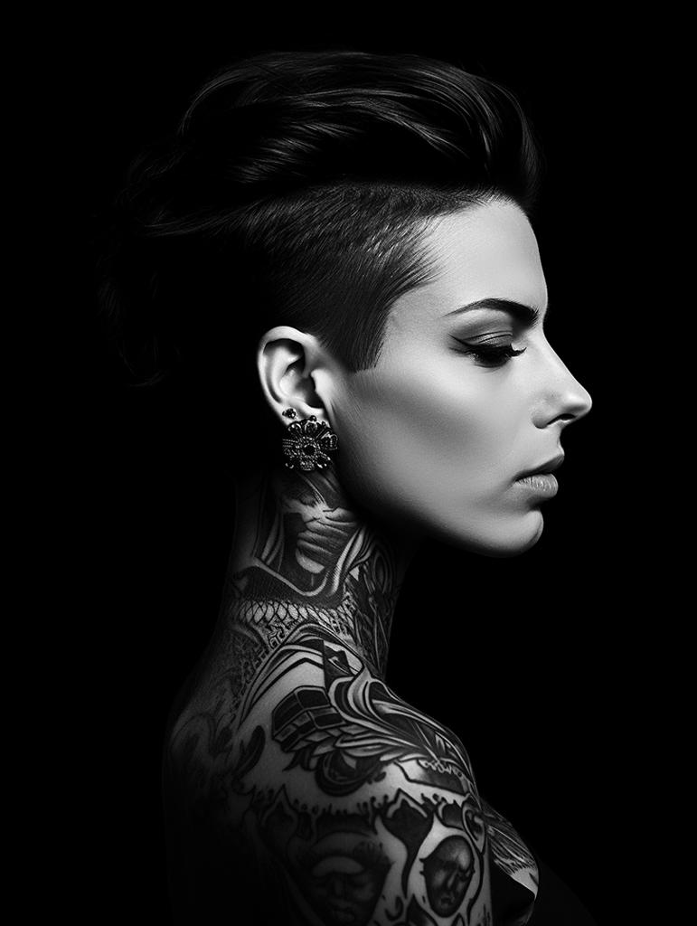 Série 'Dv8'
#aiart #aiartists #aiartcommunity #midjourney #midjourneyart #aiartwork #blackandwhitephotography #blackandwhitephotographylovers #tattoos #piercing #alternative #alternativemodel