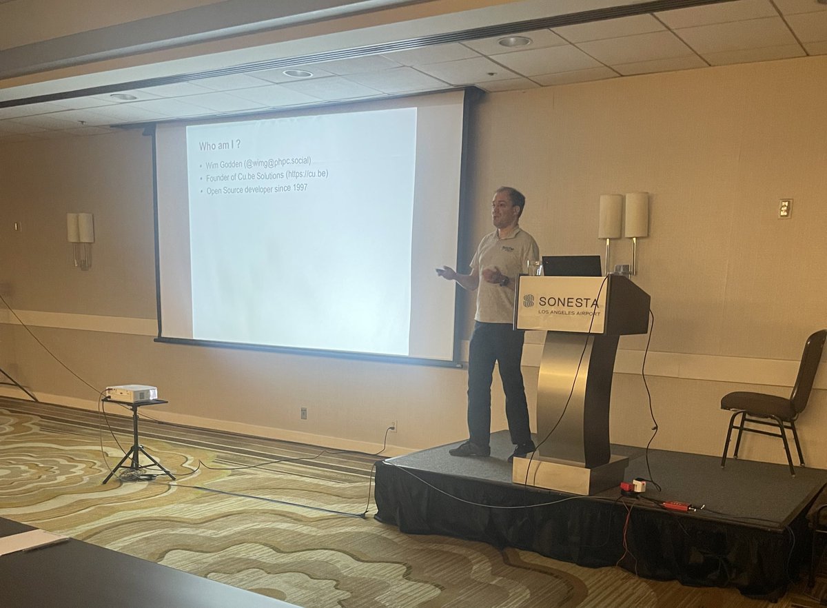 cakephp's tweet image. Our final speaker of the day is Wim Godden (@wimgtr) with his highly anticipated talk on #Websockets 🍰 

#CakeFest #CakePHP