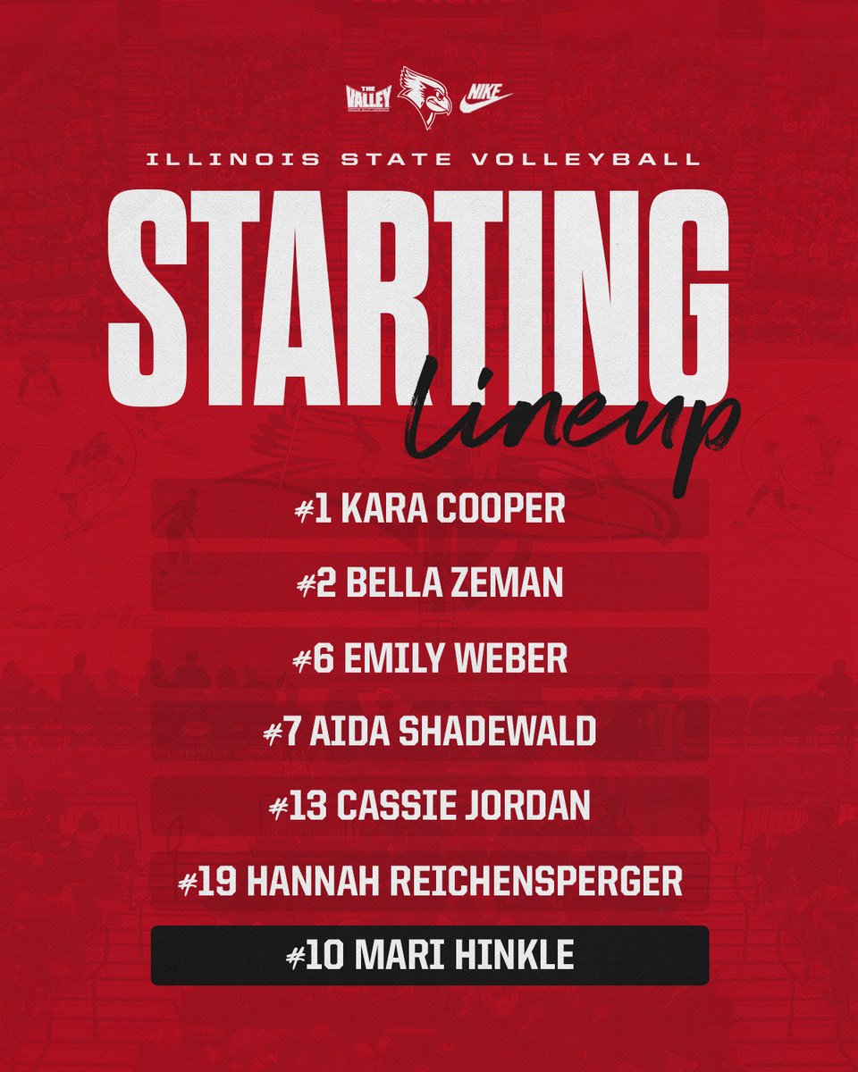This afternoon's starters at Belmont for the 'Birds

🔗 linktr.ee/redbirdvb