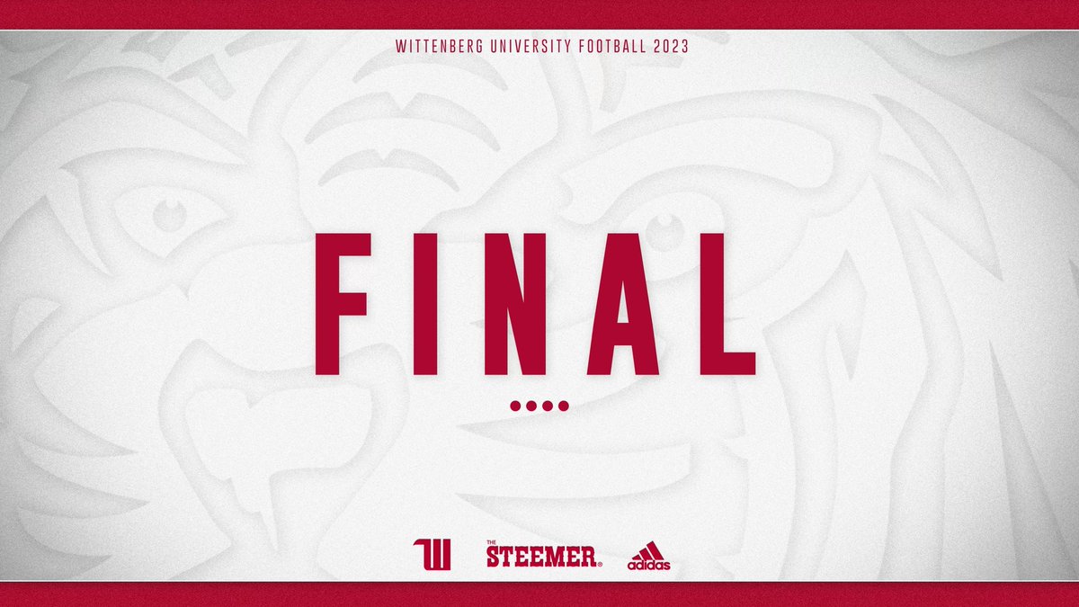 WittFootball's tweet photo. 𝐅𝐈𝐍𝐀𝐋

Wittenberg: 27
Denison: 24

#TigerUp
#Wittenberg
#D3FB https://t.co/KDTEY3iX4s