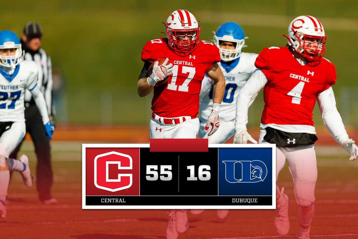 CentralDutchFB's tweet photo. HOMECOMING WIN!!! Big game on all phases!  🔴⚪️

#Finish #GoDutch https://t.co/z9Wg6wwL2L