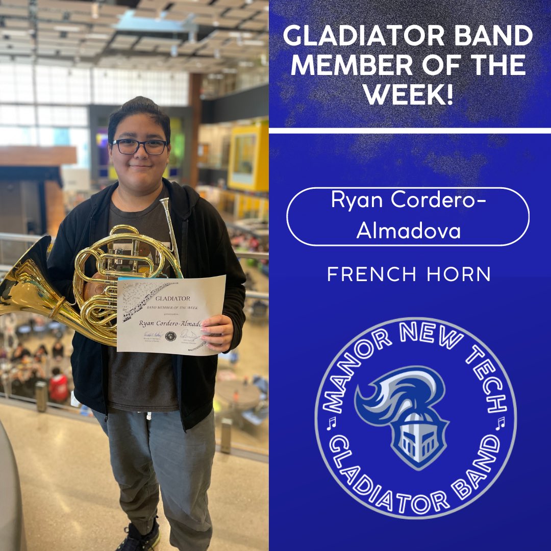 Congrats to Ryan! He’s an amazing horn player who puts in the work to get better each day. He sounds great on his all-region band music!